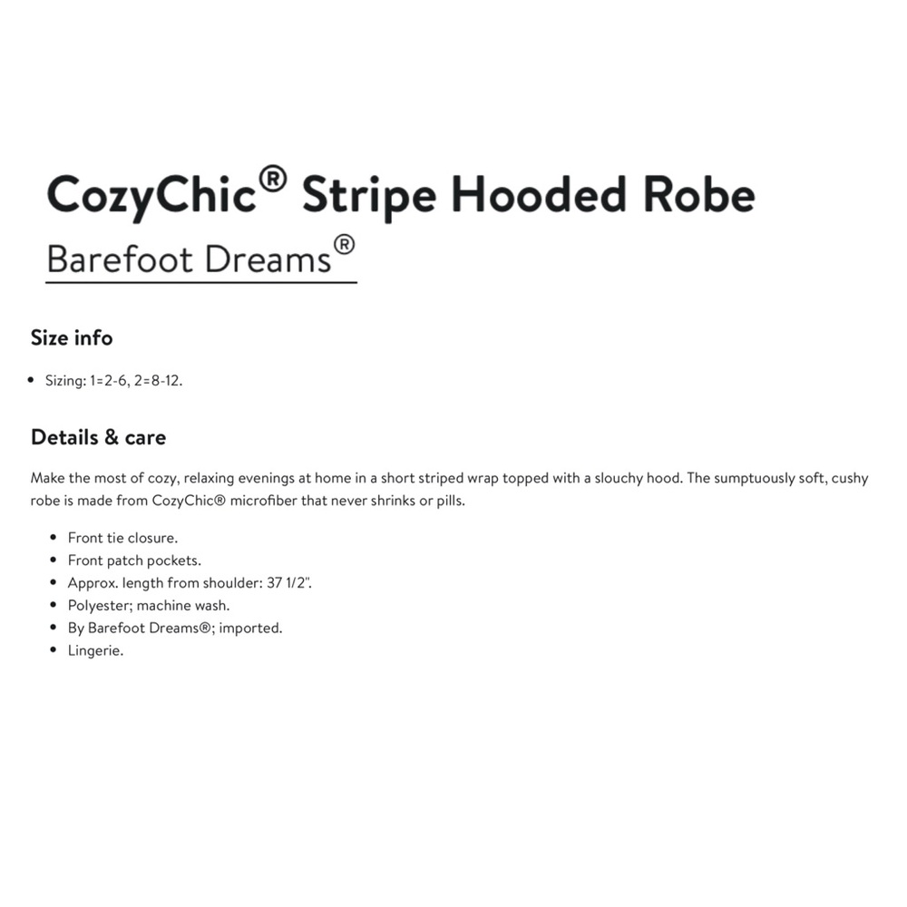 Barefoot Dreams Cozy Chic® Stripe Hooded Robe - Picture 11 of 11